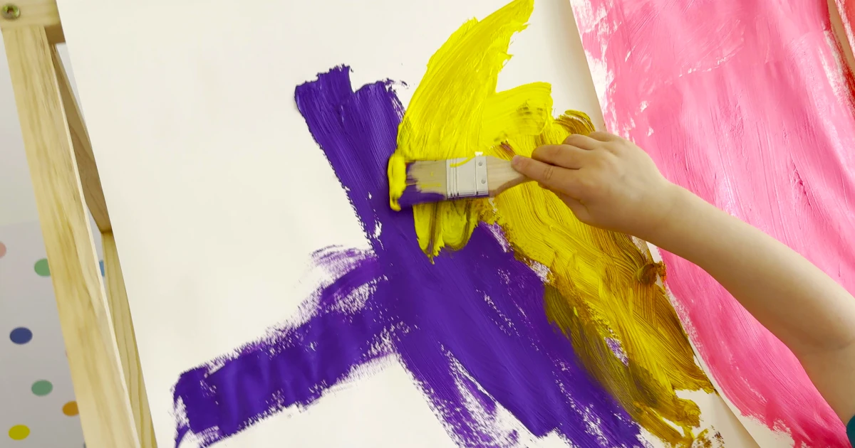 sensory and messy play painting